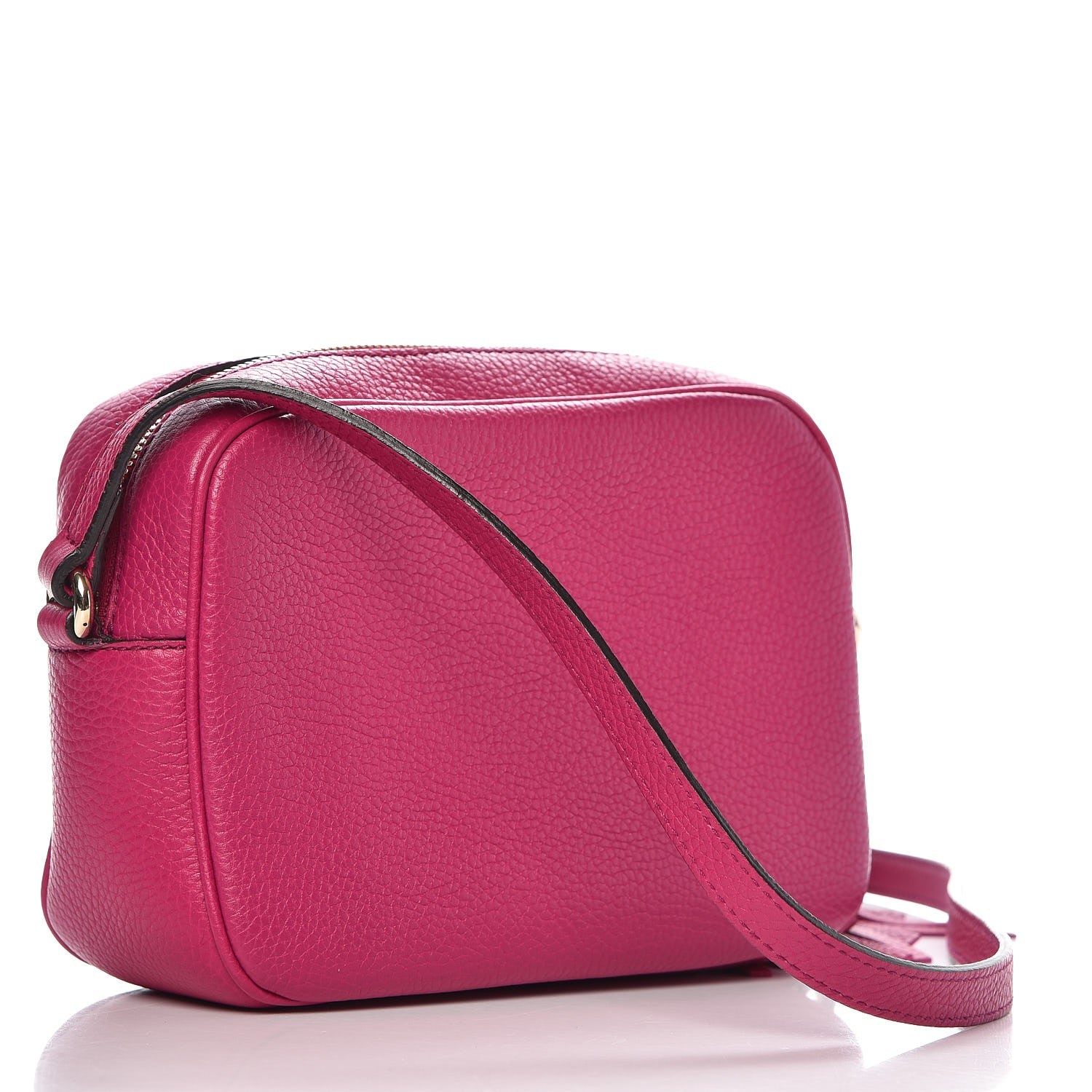 Gucci Pebbled Calfskin Small Soho Disco Bag Bright Bougainvillea 3 of 14
