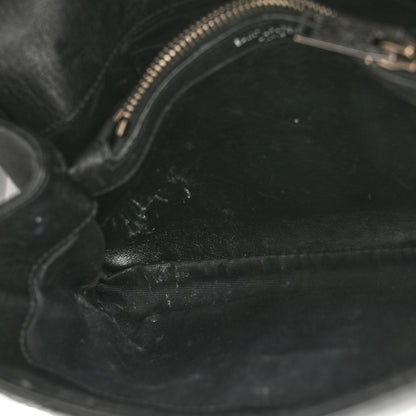 Saint Laurent Calfskin Matelasse Diamond Quilted Monogram Medium College Bag Black 15 of 19