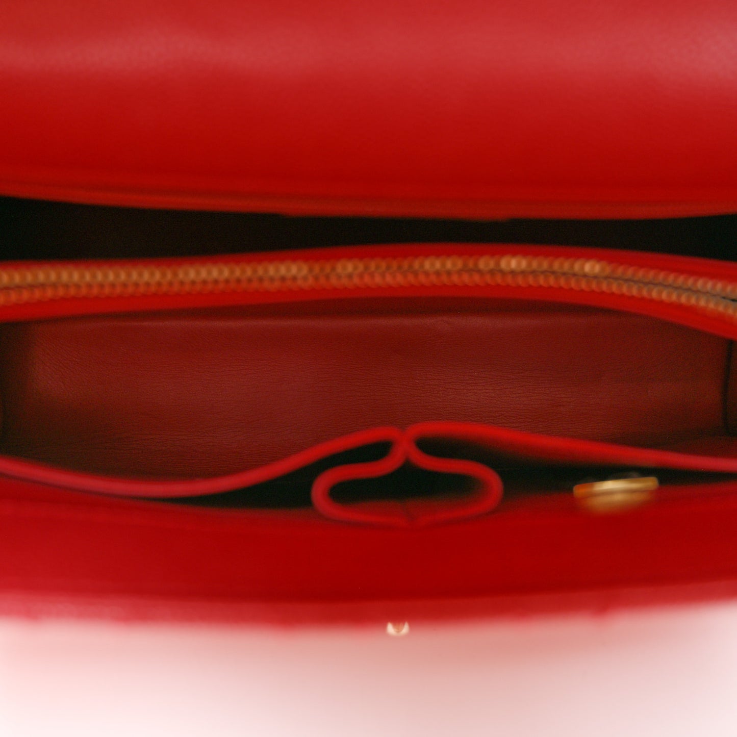 Caviar Lizard Embossed Quilted Small Coco Handle Flap Red