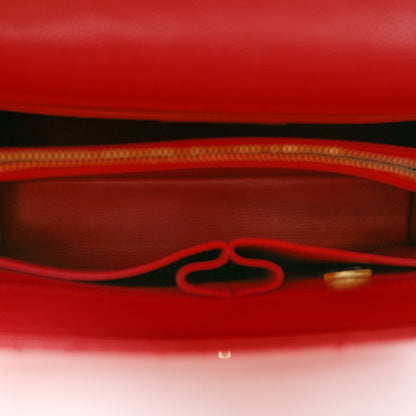 Chanel Caviar Lizard Embossed Quilted Small Coco Handle Flap Red 5 of 10