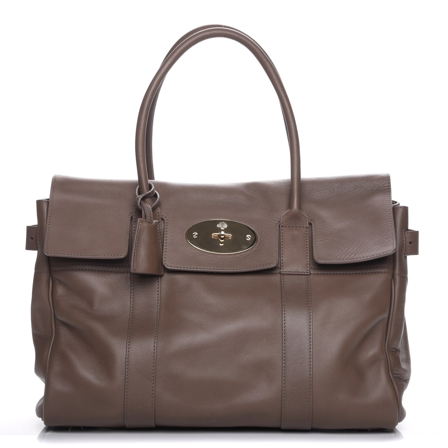 Mulberry Soft Tan Calfskin Bayswater Tote Taupe 1 of 10