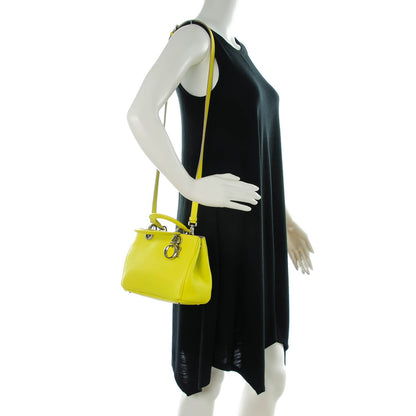 Christian Dior Bullcalf Small Diorissimo Tote Jaune Fluo 2 of 8