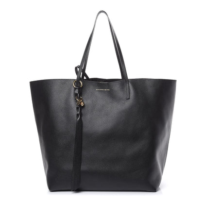 Alexander McQueen Grained Calfskin Skull Open Shopper Tote Black 1 of 9