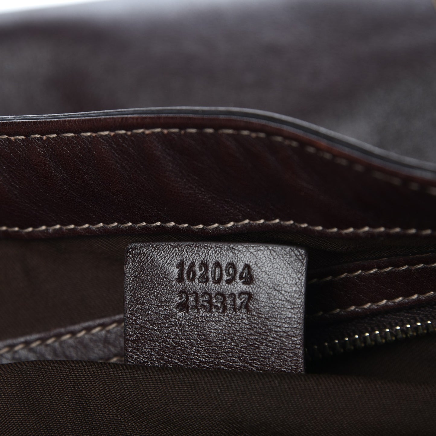 Calfskin Medium Britt Tote Dark Brown