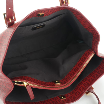 Fendi Zucchino Large Shopper Tote Red 5 of 7
