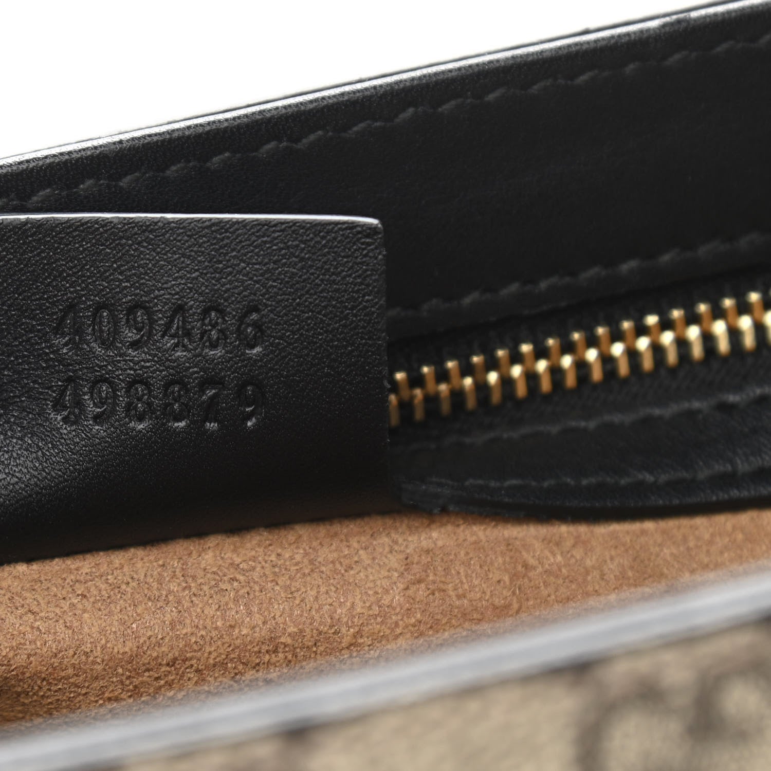 Gucci GG Supreme Monogram Calfskin Medium Padlock Shoulder Bag Beige Black Cuir 7 of 12