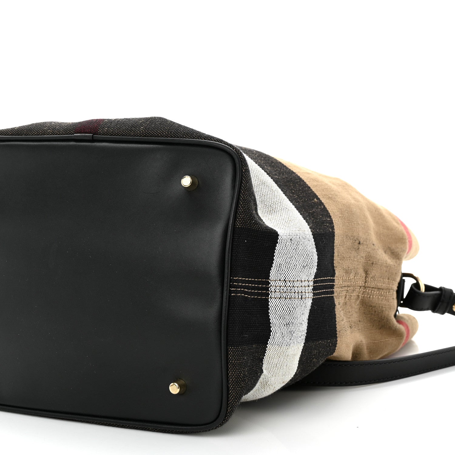 Burberry Canvas Mega Check Medium Ashby Hobo Black 10 of 10