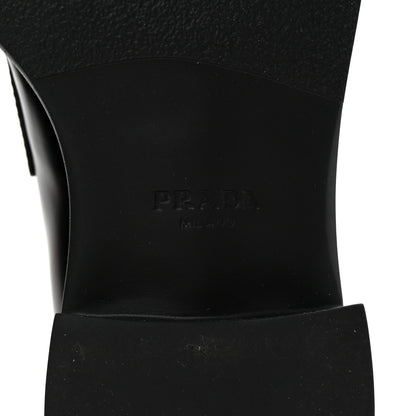 Prada Spazzolato Metal Triangle Logo 50mm Loafers 36.5 Black 7 of 10