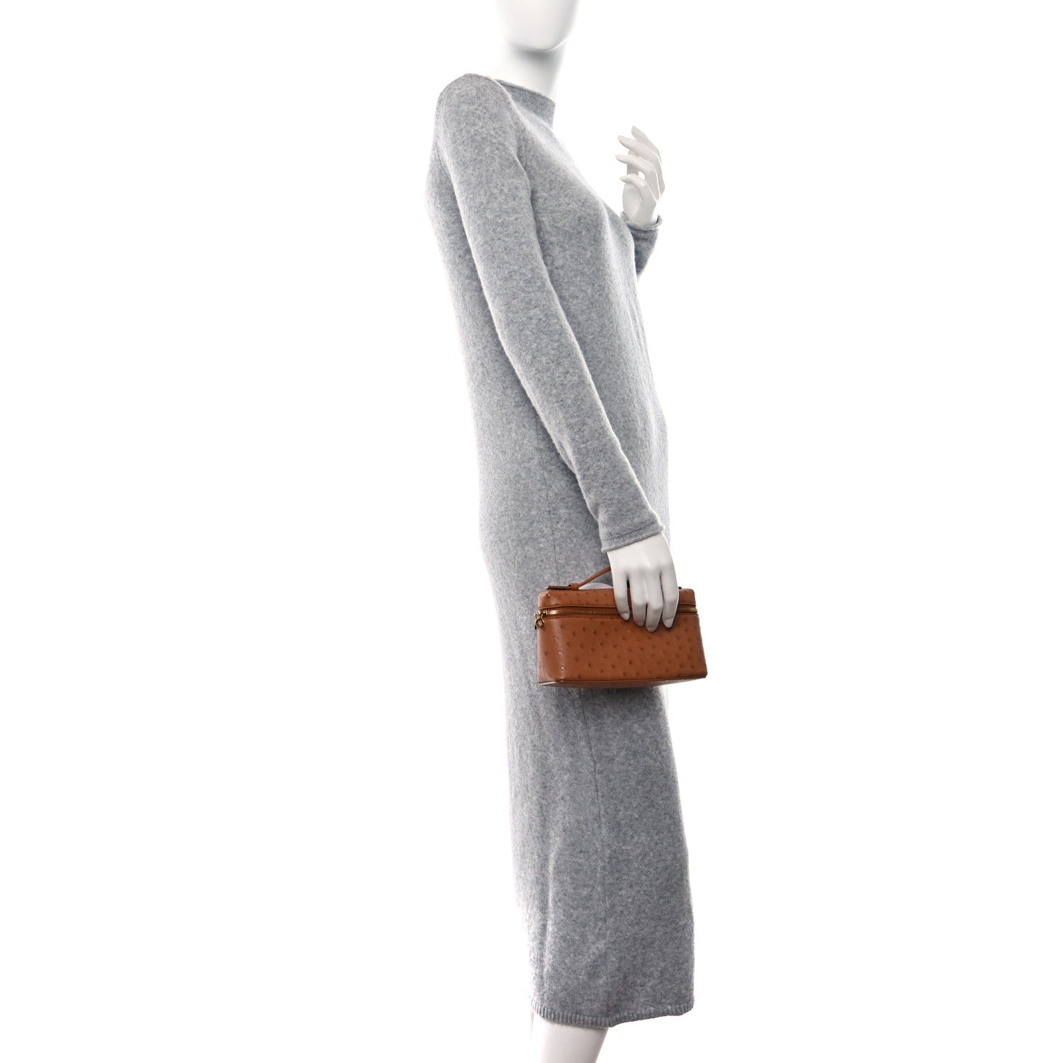 Loro Piana Ostrich L19 Extra Pocket Pouch Cognac 2 of 8