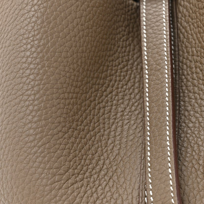 Hermes Taurillon Clemence Picotin Lock 22 MM Etoupe 8 of 15