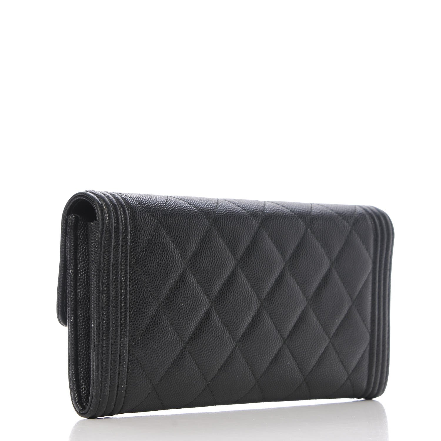 Chanel Caviar Quilted Boy Flap Wallet Black 3 of 14