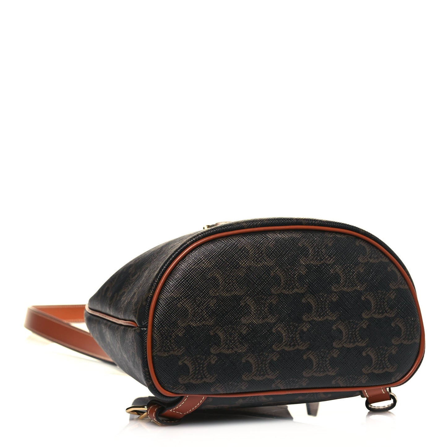 Triomphe Canvas Calfskin Mini Folco Backpack Tan