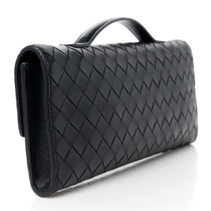 Bottega Veneta Nappa Intrecciato Long Andiamo Top Handle Clutch Black 3 of 10