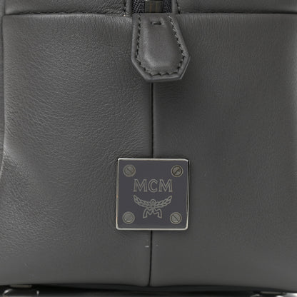 MCM Calfskin Boston Bag Grey 12 of 15