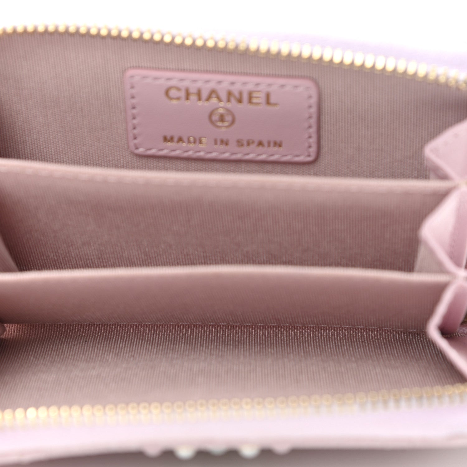 Chanel Caviar Quilted Pearl Coco Candy Zip Coin Purse Light Pink 5 of 9