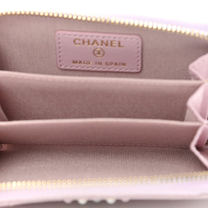Chanel Caviar Quilted Pearl Coco Candy Zip Coin Purse Light Pink 5 of 9