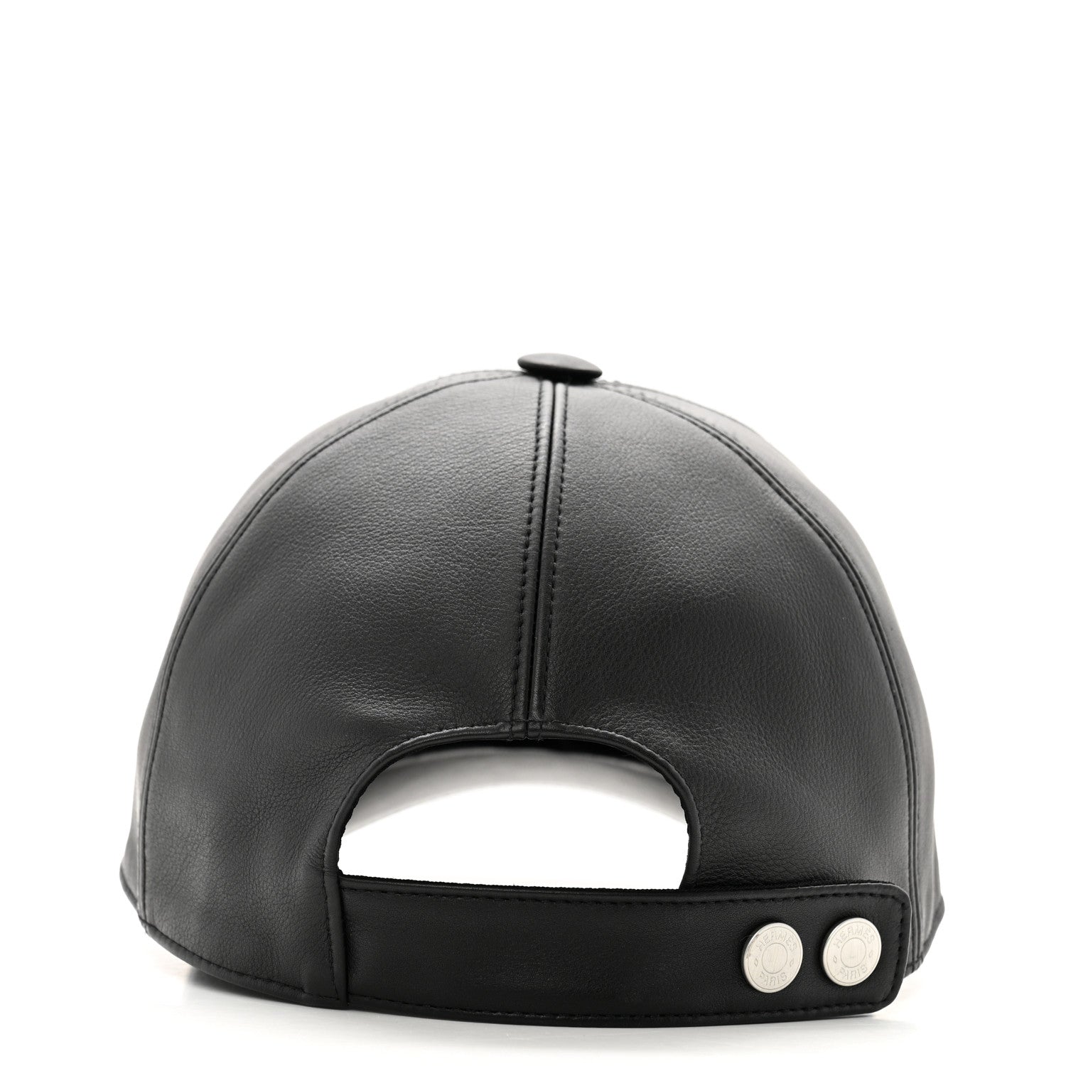 Hermes Newton Calfskin Riley Cap 59 Black 6 of 10