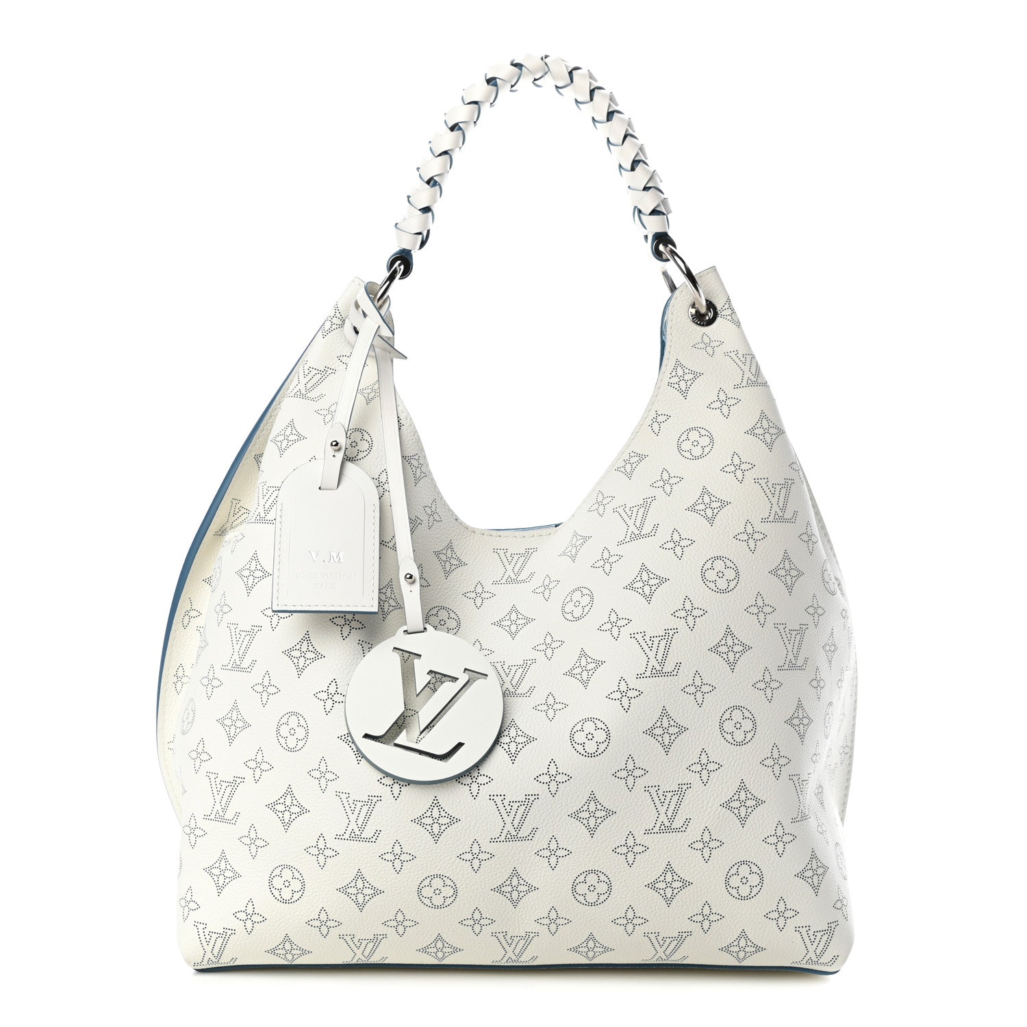 Louis Vuitton Mahina Carmel Hobo Snow 1 of 5