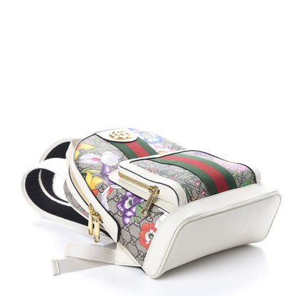 Gucci GG Supreme Monogram Flora Web Small Ophidia Day Backpack White 3 of 8