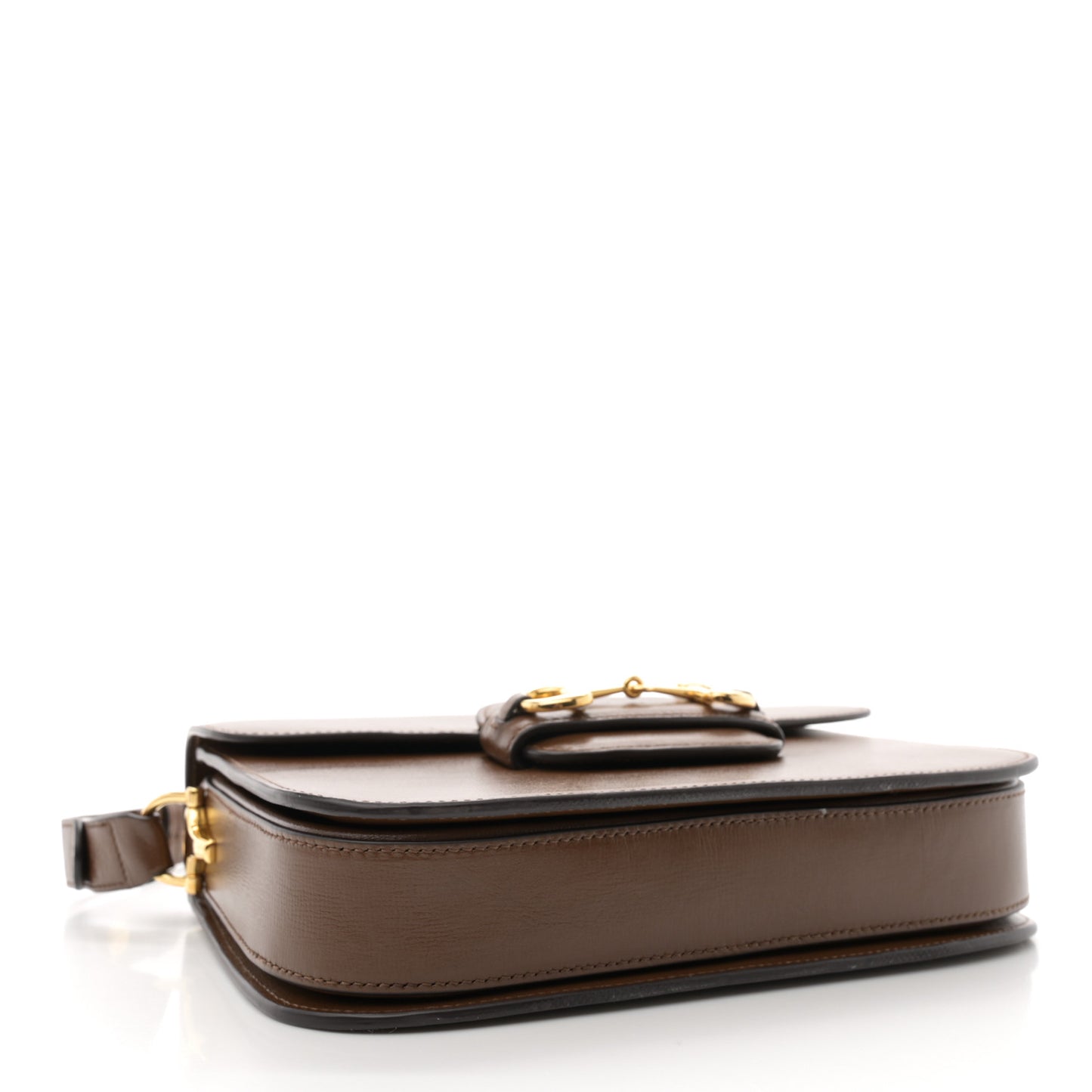 Azalea Calfskin Horsebit 1955 Shoulder Bag Brown Sugar
