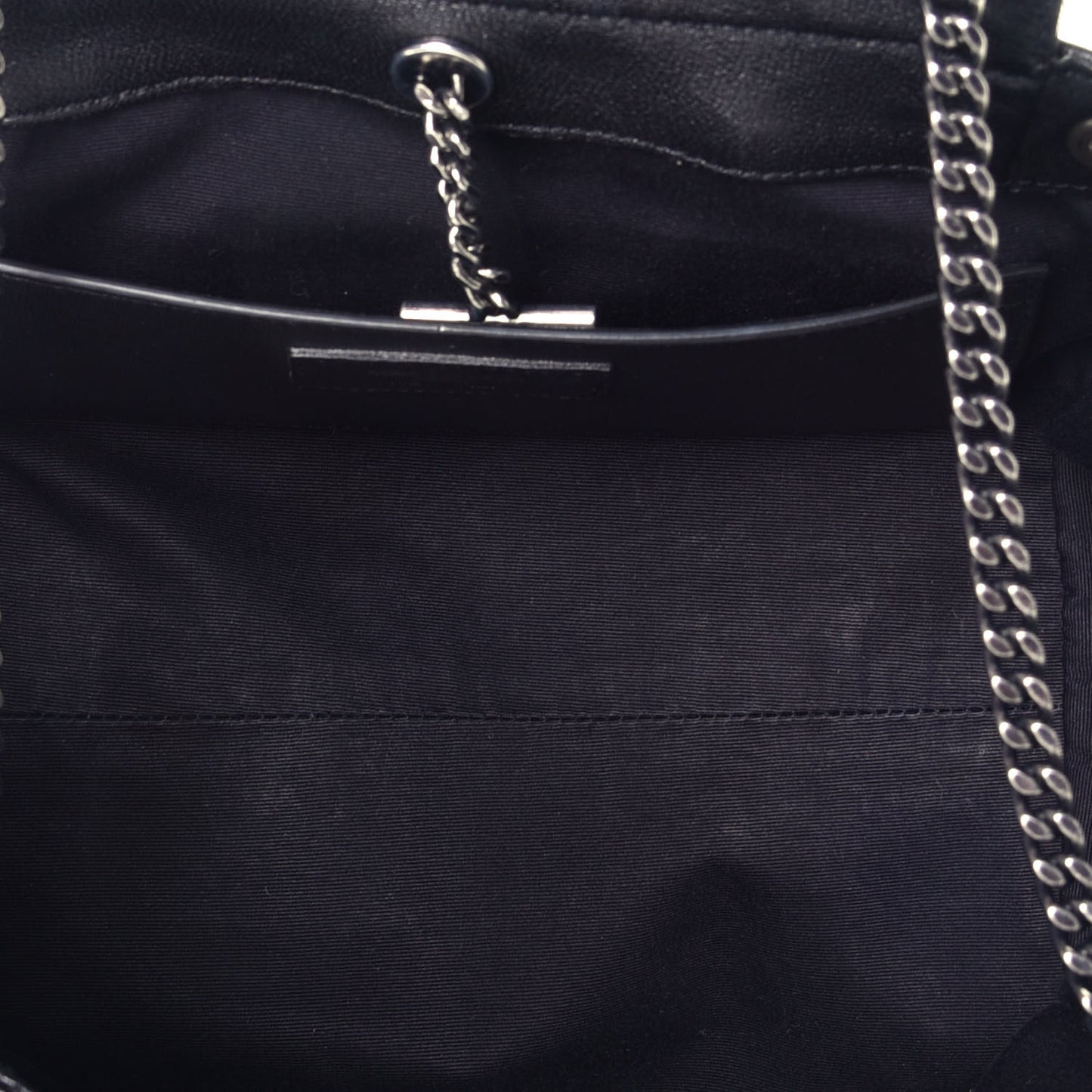 Vintage Lambskin Chevron Monogram Small Nolita Black