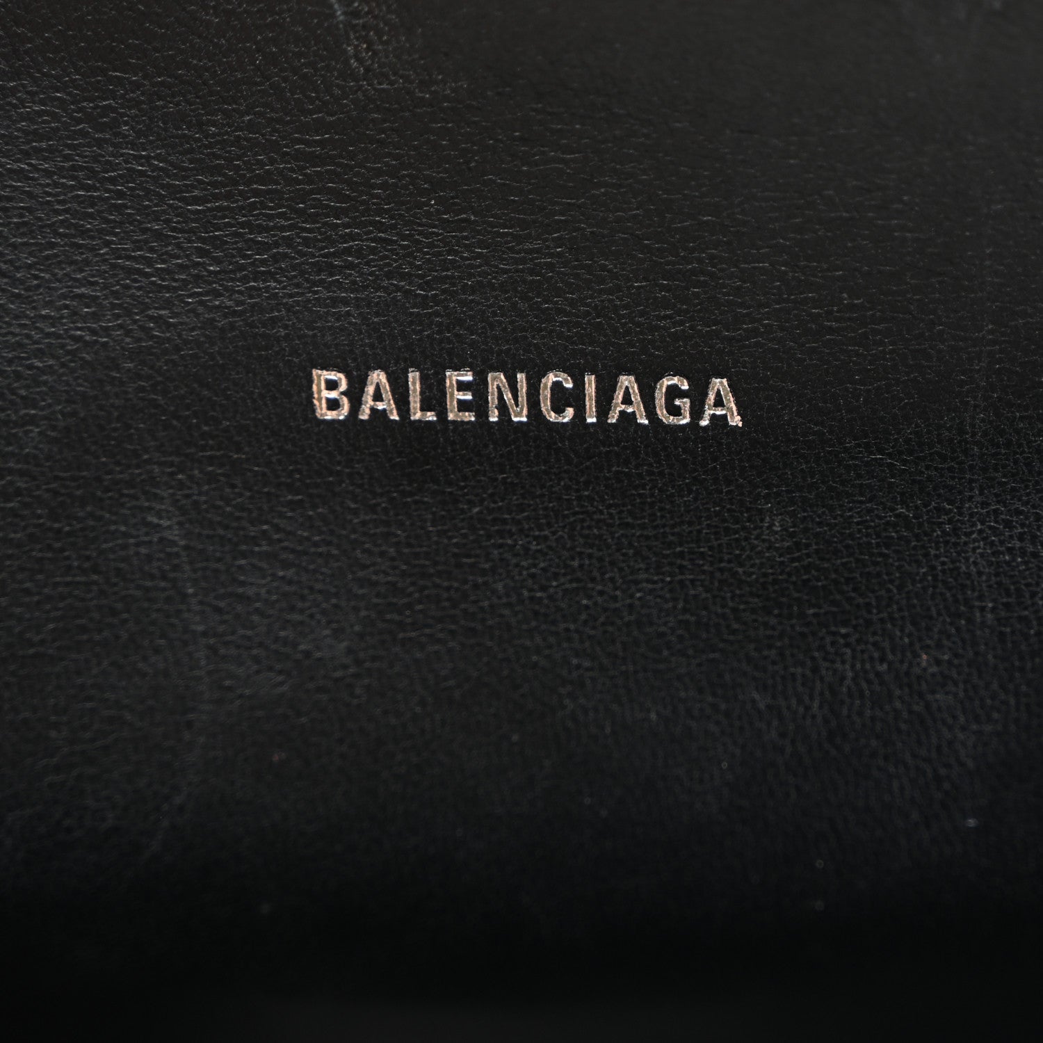 Balenciaga Shiny Calfskin Monochrome Crocodile Embossed Hourglass Top Handle Bag XS Black 6 of 10