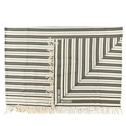 Christian Dior Cotton Striped Towel Green 2 of 4
