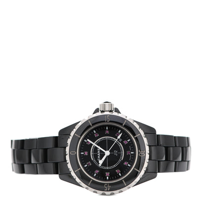 Chanel Stainless Steel Ceramic Ruby 33mm J12 Quartz Watch Black 2 of 4