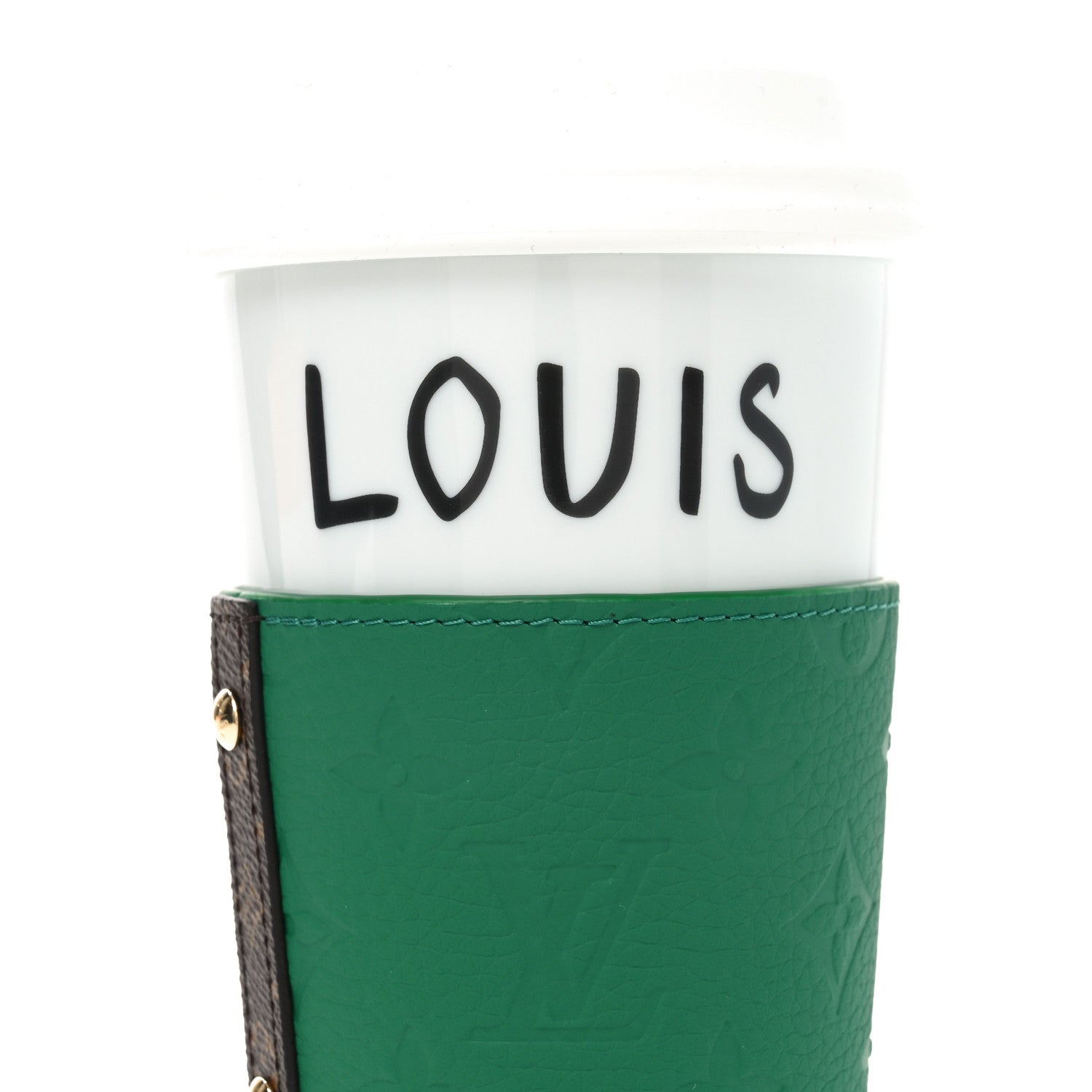 Louis Vuitton Porcelain Taurillon Louis Cup Green 7 of 10