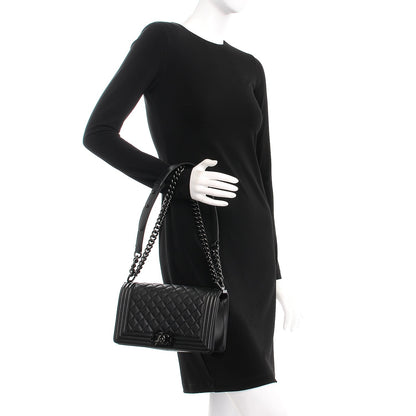 Chanel Caviar Quilted Medium Boy Flap So Black 3 of 9