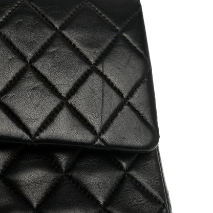 Chanel Lambskin Quilted Medium Double Flap Black 11 of 12
