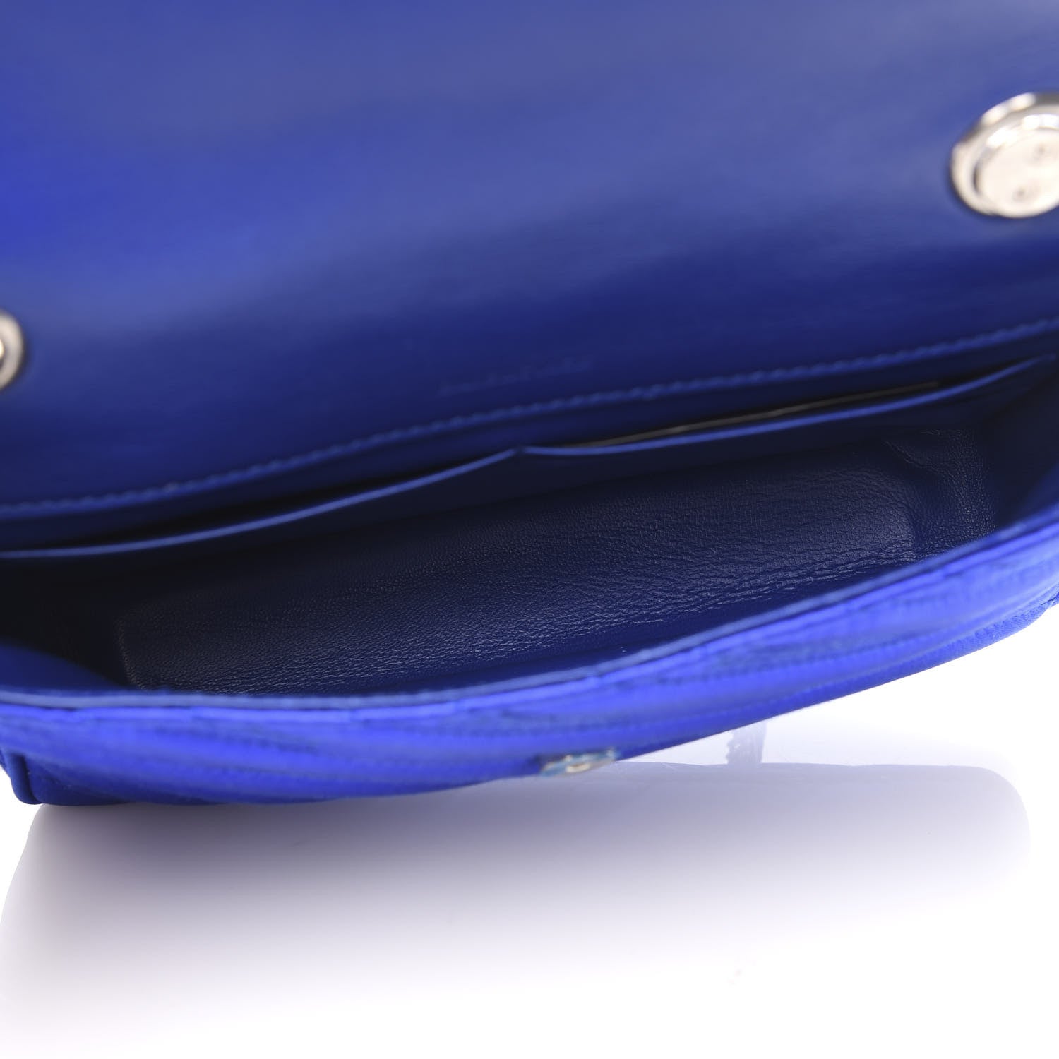 Balenciaga Satin Jacquard Logo Matelasse BB Chain Wallet Electric Bleu 5 of 10