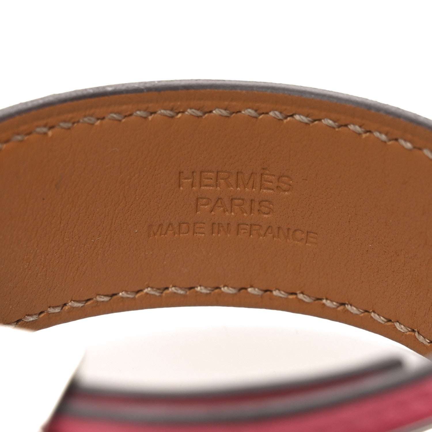 Hermes Epsom Collier de Chien 24 Bracelet T1 Rose Jaipur 4 of 5