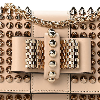 Christian Louboutin Calfskin Spiked Sweety Charity Crossbody Bag Colombe 6 of 10