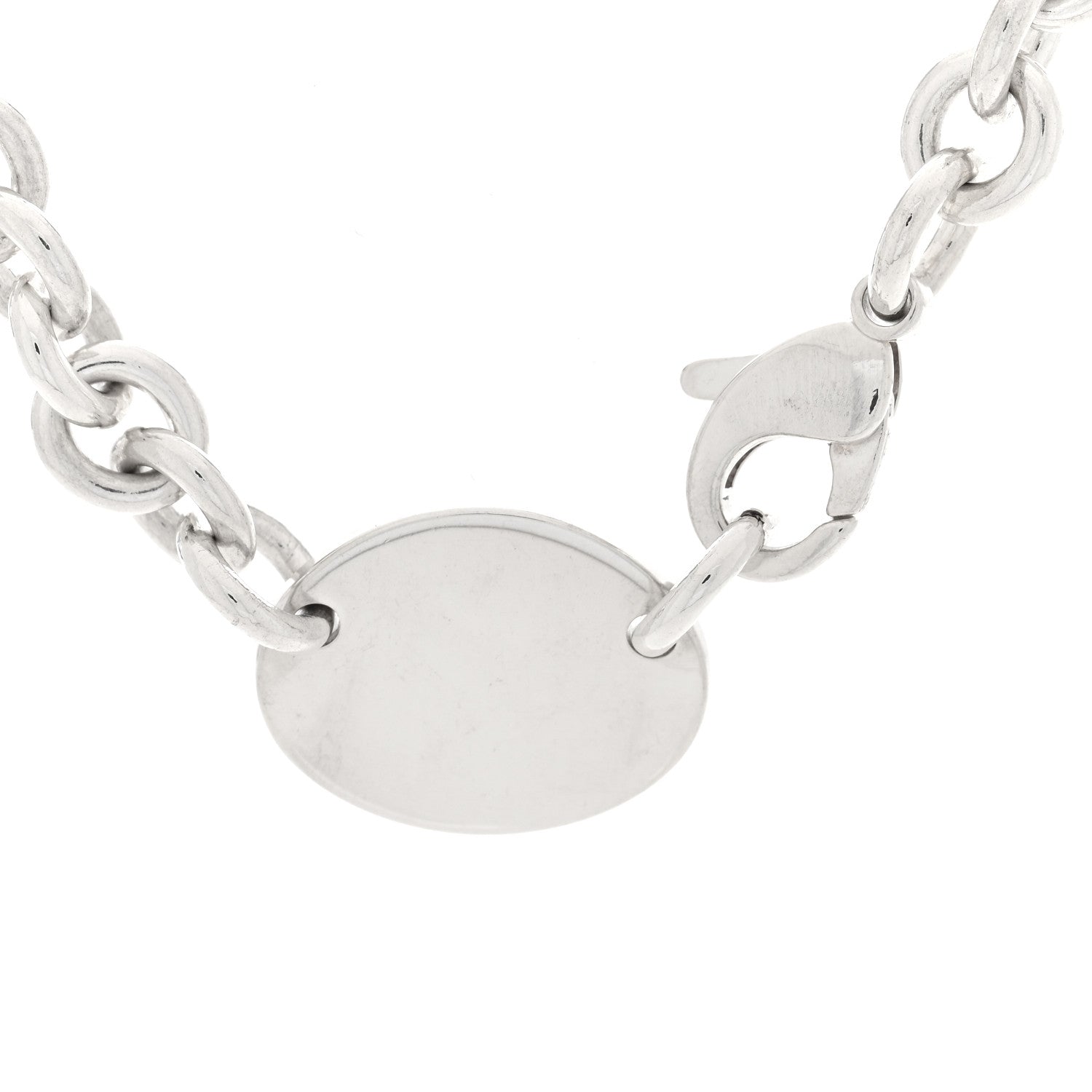 Tiffany Sterling Silver Return to Tiffany Oval Tag Choker Necklace 4 of 4