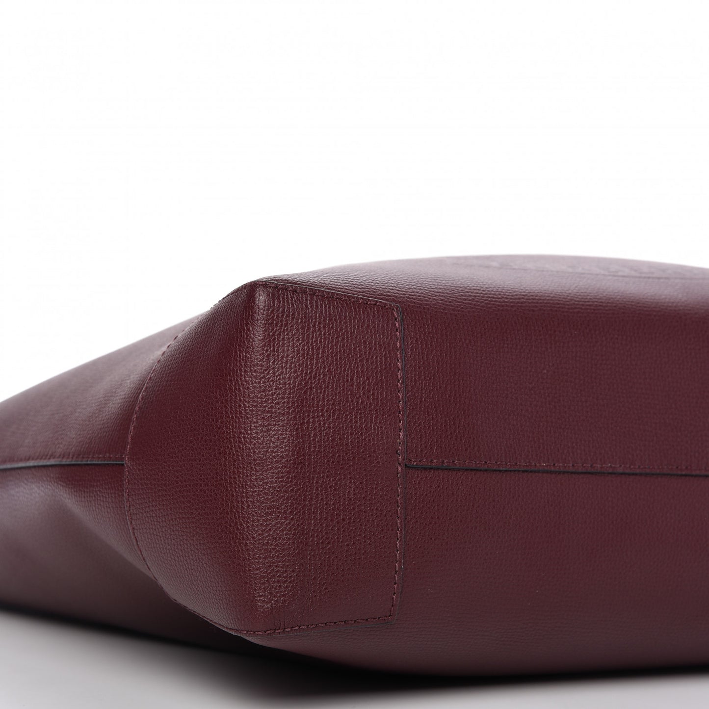 Calfskin Crest Embossed Small Tote Burgundy