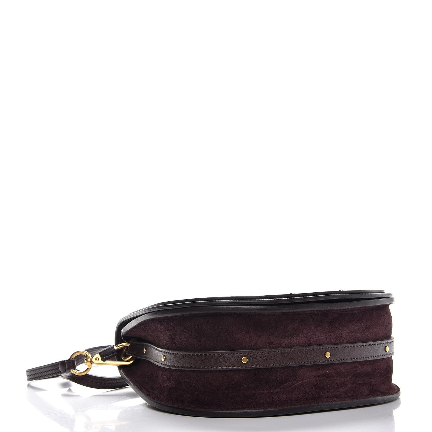 Calfskin Medium Nile Bracelet Bag Carbon Brown