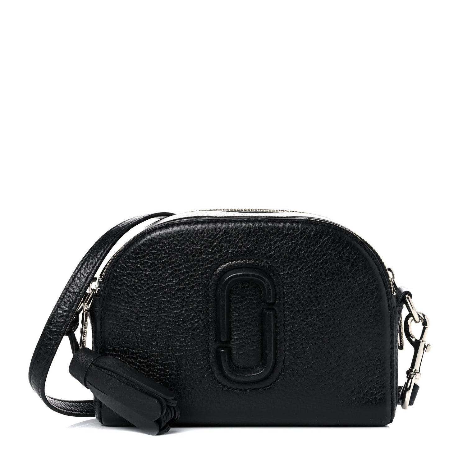 Calfskin Shutter Camera Crossbody Bag Black