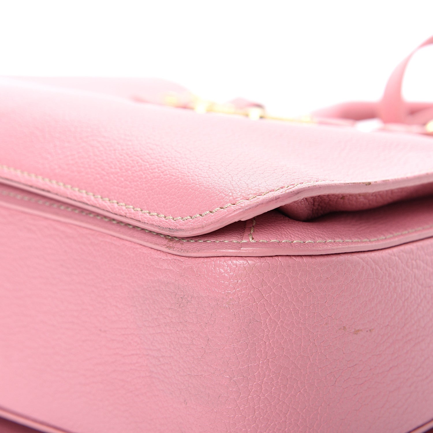 Miu Miu Goatskin Madras Shopping Tote Rosa 10 of 27