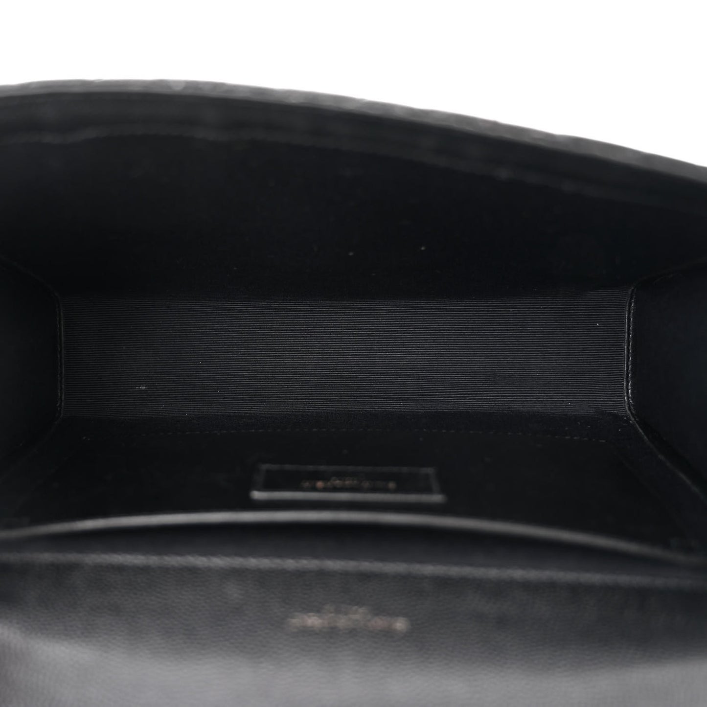 Grain De Poudre Textured Mixed Matelasse Triquilt Medium Monogram Monochrome Satchel Black