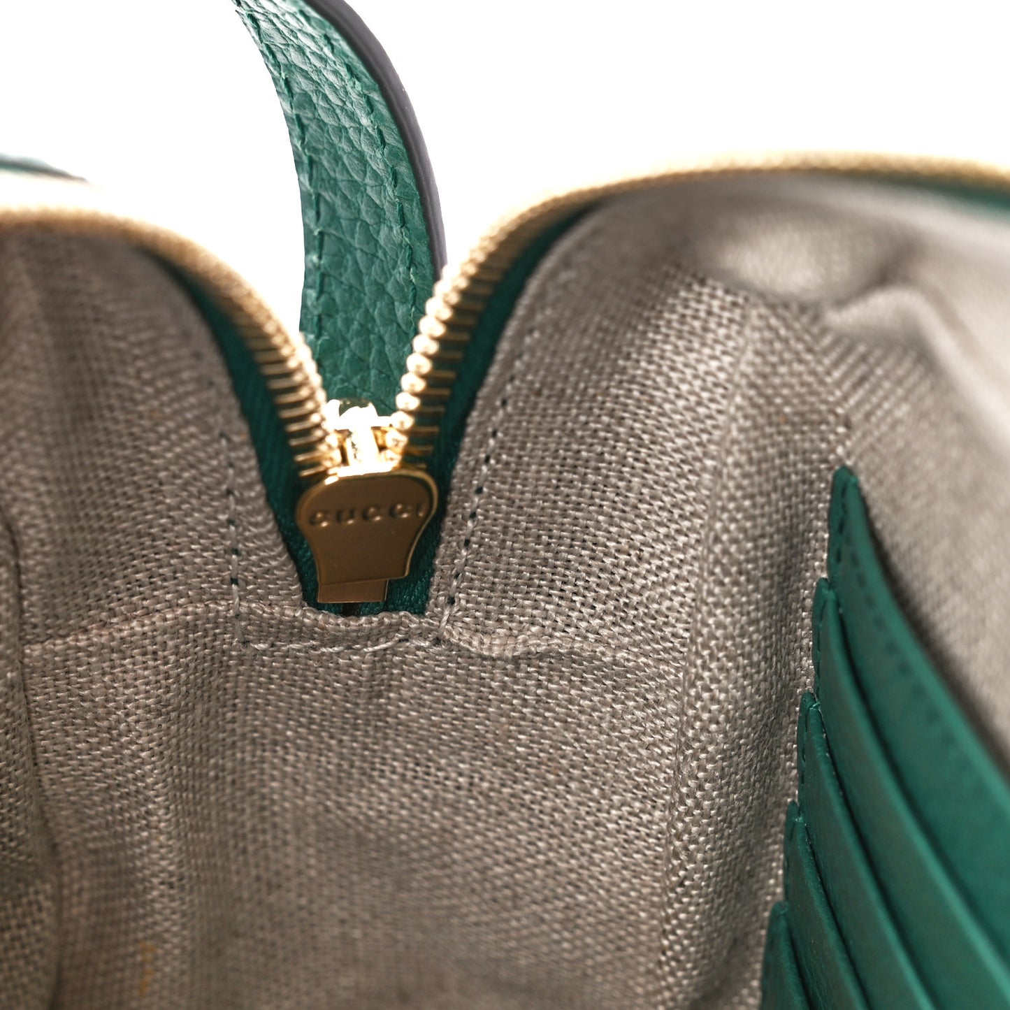 Monogram Dollar Calfskin Mini Bree Messenger Bag Beige Ebony Emerald