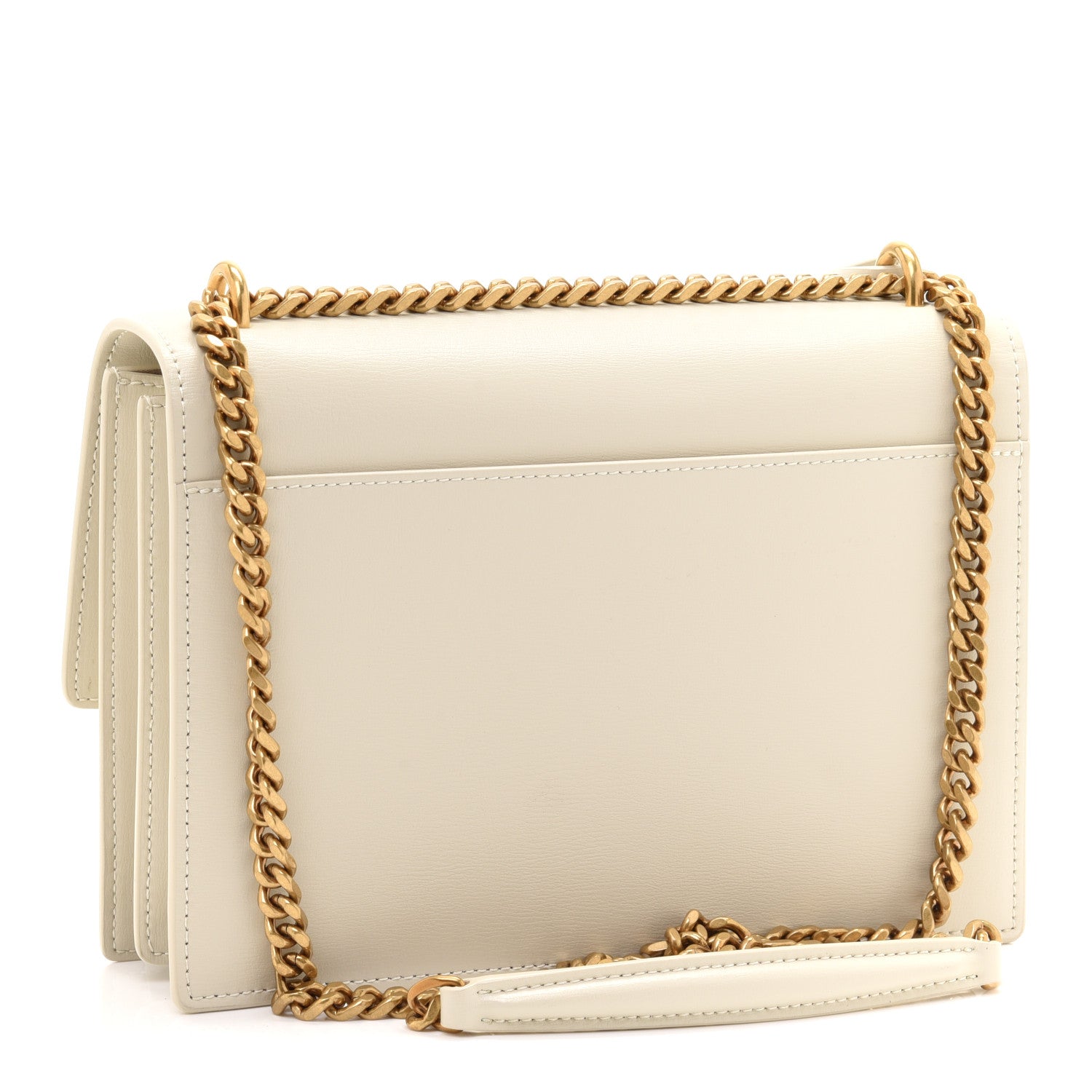 Saint Laurent Smooth Calfskin Medium Monogram Sunset Satchel Blanc Vintage 2 of 10