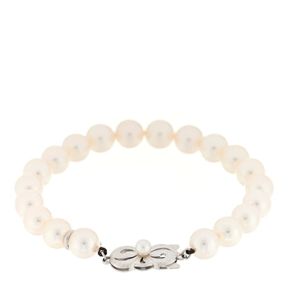 Mikimoto 18K White Gold Akoya Pearl 7.5-8mm Strand Bracelet 2 of 3