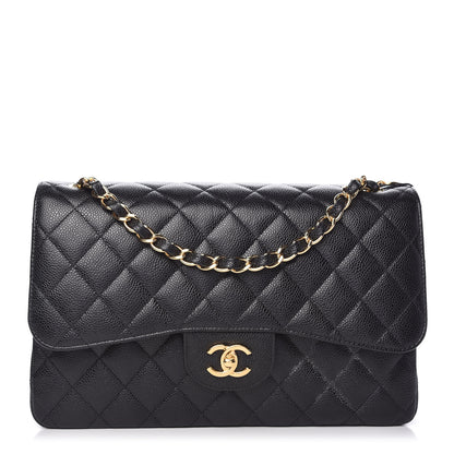 Chanel Caviar Quilted Jumbo Double Flap Black 1 of 10