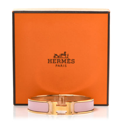 Hermes Enamel Narrow Clic Clac H Bracelet PM Rose Nacarat 6 of 6