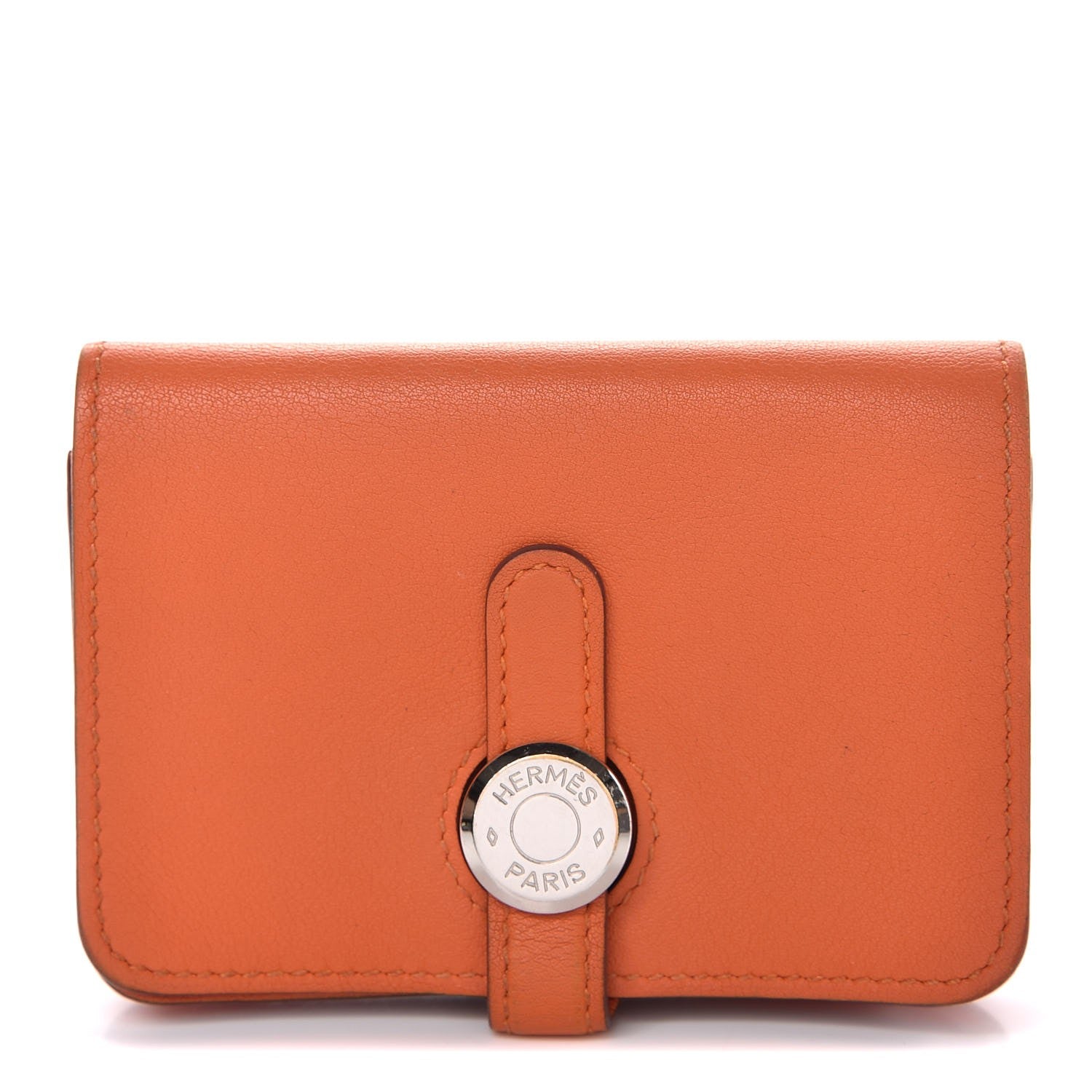 Hermes Swift Dogon Card Case Key Holder Orange 1 of 8