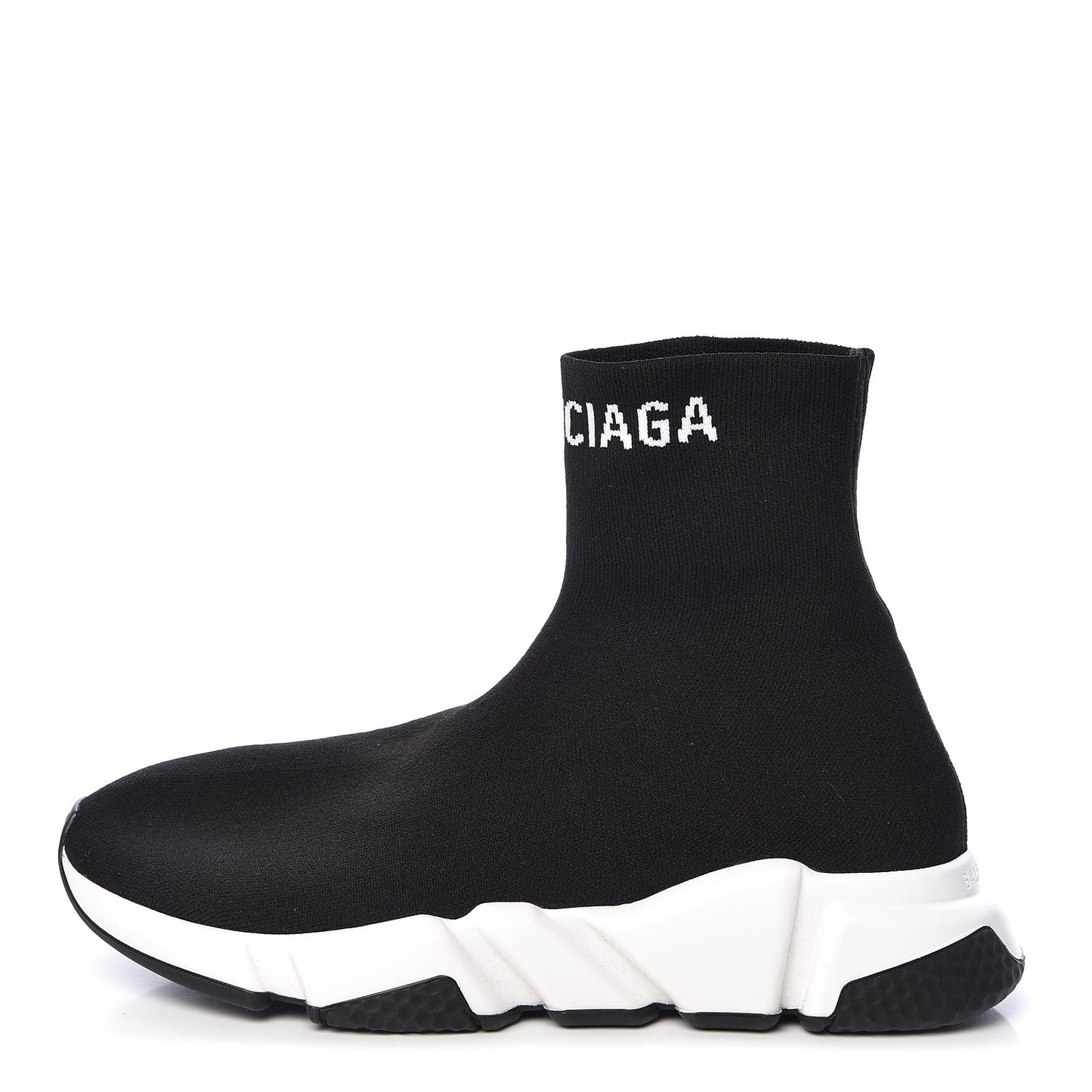 Neoprene Knit Womens Hi Speed Sneakers 38 Black White