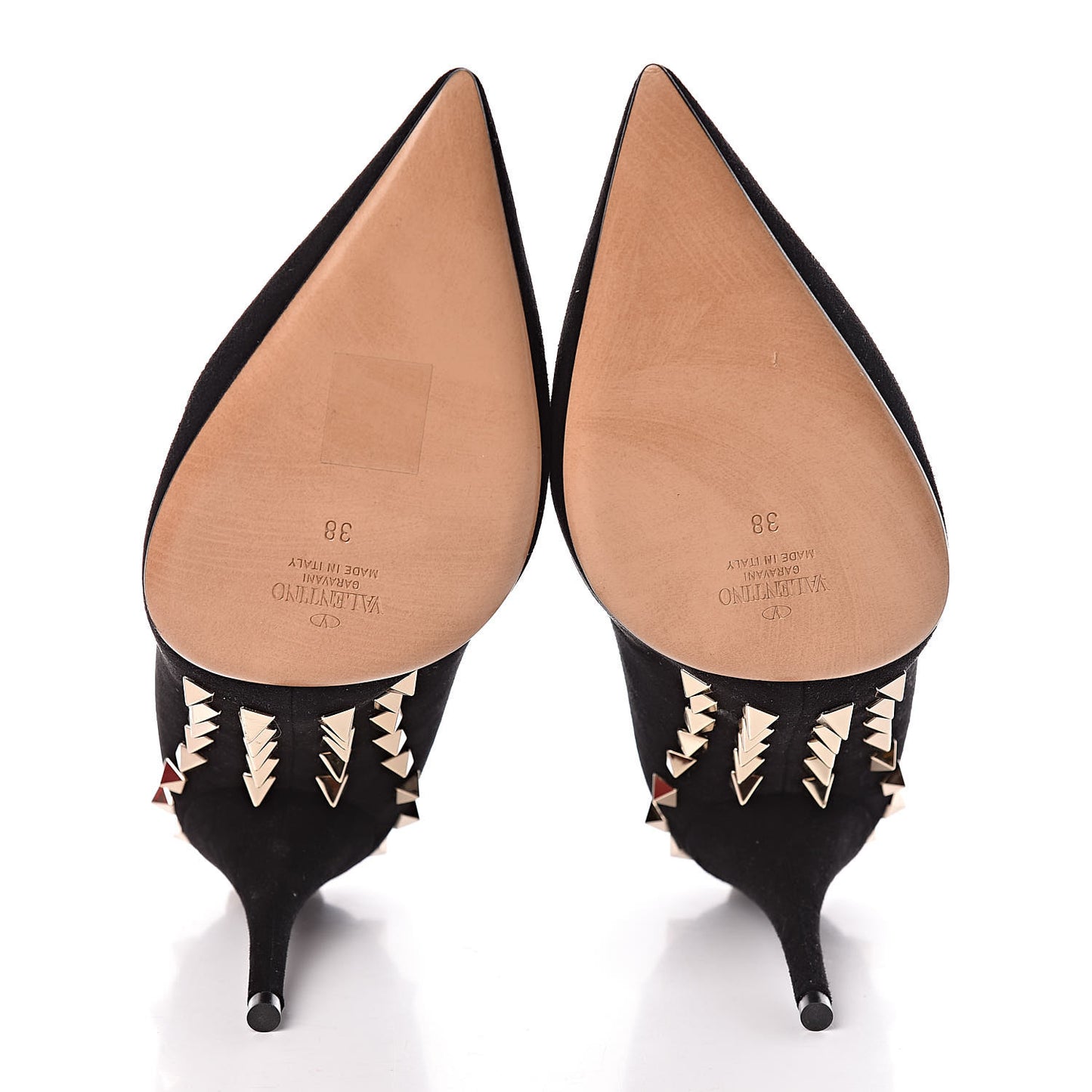 Suede Rockstud Jaw Stud 100mm Pumps 38 Black