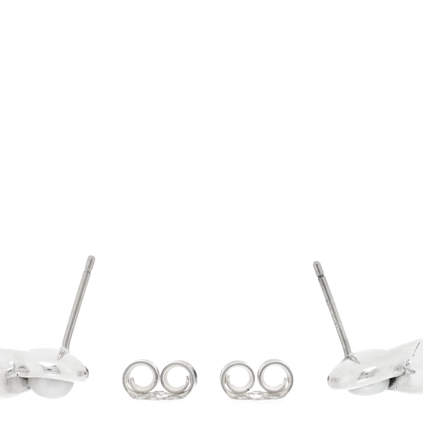 Sterling Silver Pearl Infinity Earrings