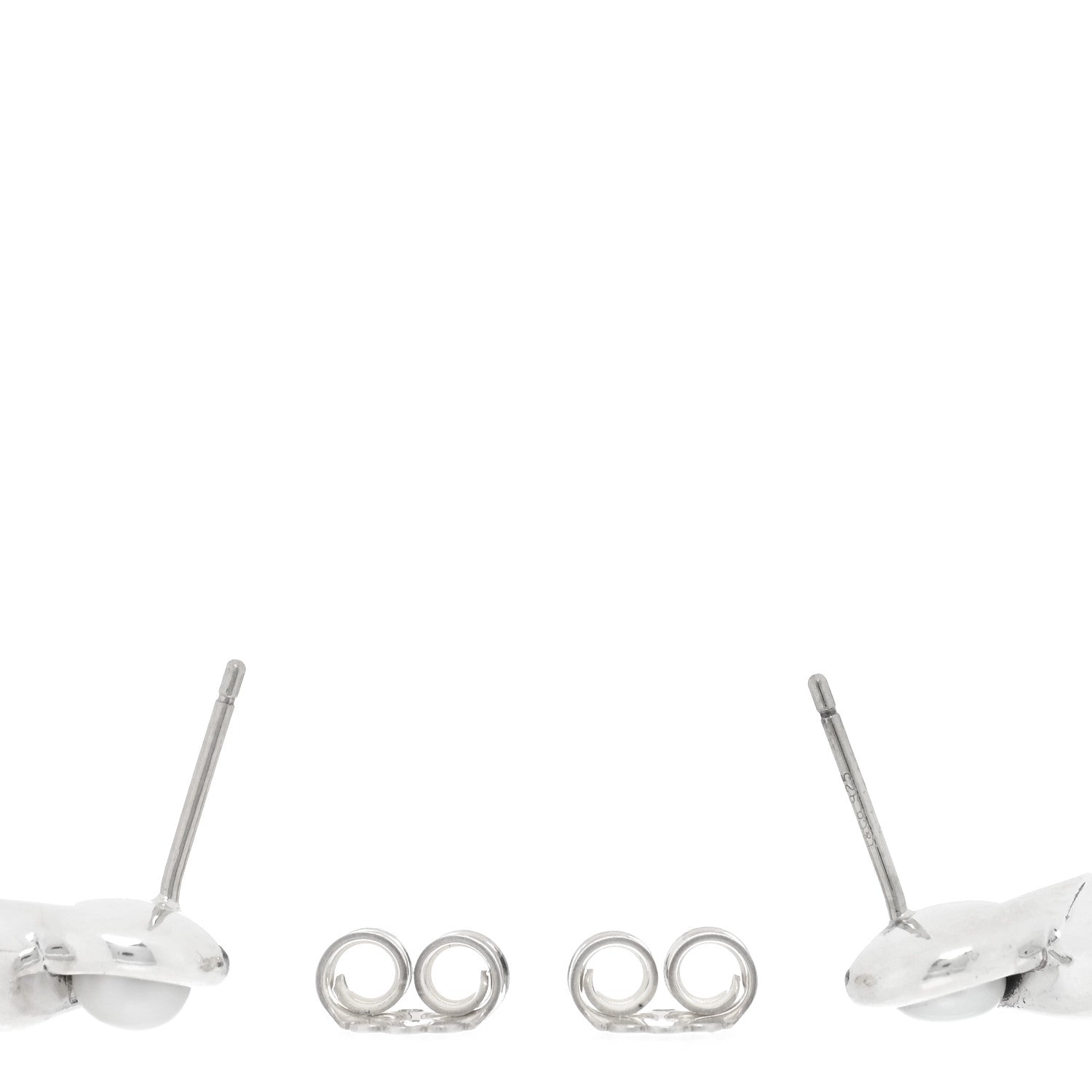 Tiffany Sterling Silver Pearl Infinity Earrings 3 of 4